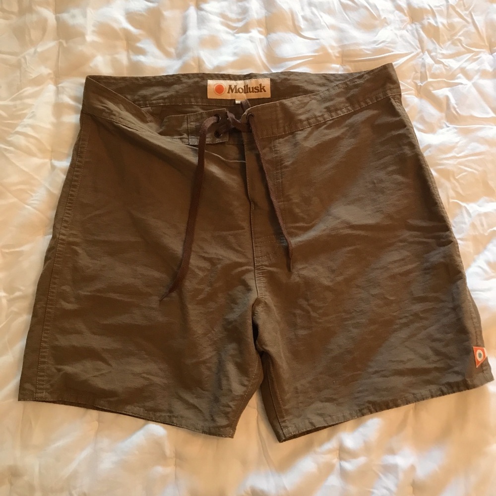 Mollusk Pennant Trunks / Swim Shorts / Brown / Men’s Small / 30 Waist
